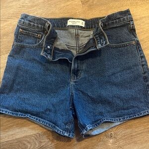 Abercrombie & Fitch Dark Blue Jean Shorts